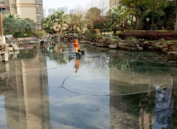 扶余景观池淤泥清理